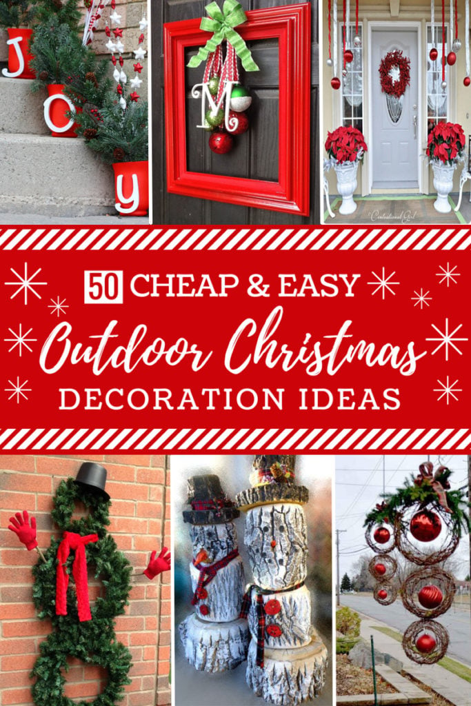 decorations christmas diy outdoor easy cheap outside yard holiday ornaments decor xmas porch crafts decoration simple outdoors prudentpennypincher grinch winter