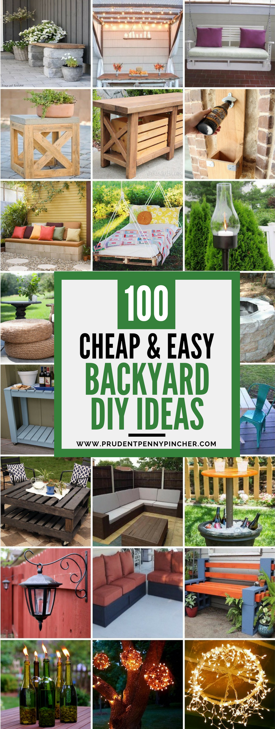 100 Cheap and Easy DIY Backyard Ideas | Prudent Penny Pincher