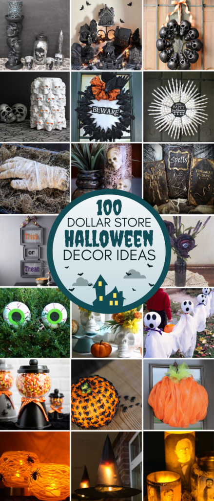 halloween dollar diy decor decorations outdoor tree easy prudentpennypincher cheap decorating projects crafts spooky skeleton
