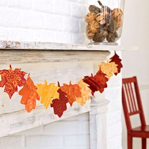 Fabric Leaf Fall Garland