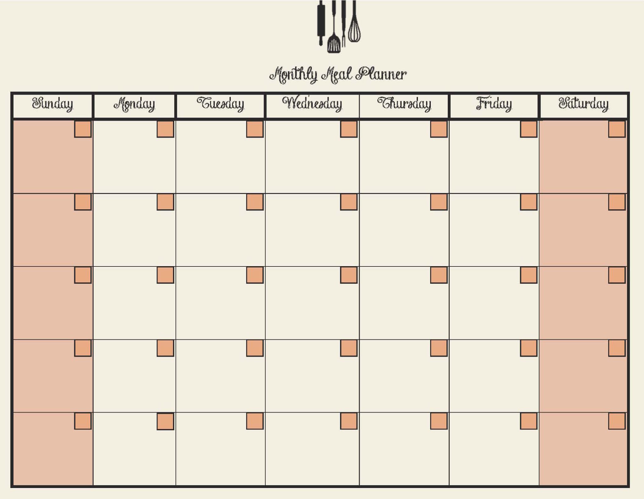 Prudent Penny Pincher&rsquo;s Meal Planning Templates