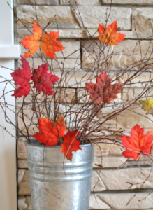 Twigs & Fall Leaves Bucket
