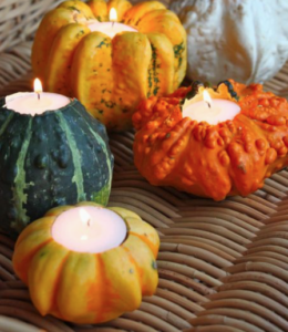 pumpkin gourd tea candles