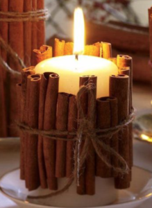 cinnamon stick candle holder