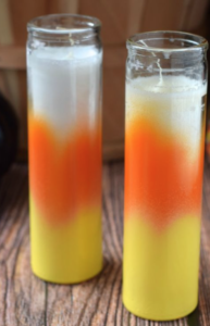 easy candy corn candle