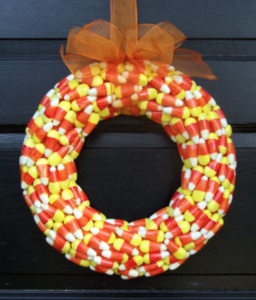 candy corn wreath
