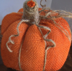 burlap pumpkin Halloween Decoration