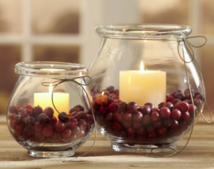 cranberry candleholder