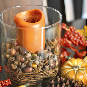 Pottery Barn Candle Thanksgiving Centerpiece