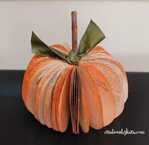 Book Page Pumpkin