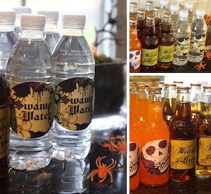 halloween soda labels