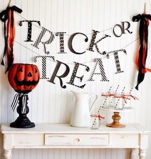 halloween trick or treat printable banner