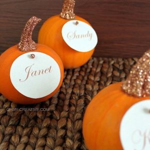 Glitter Top Pumpkin Placeholders