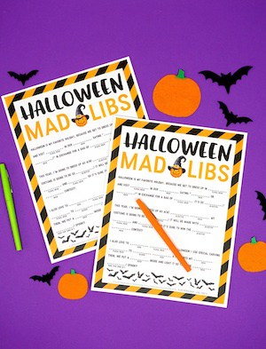 halloween mad libs game printable