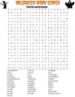 halloween word search