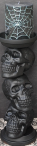 skull candle holder