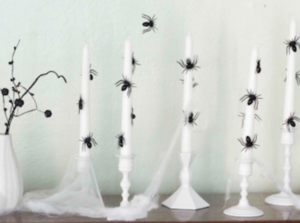 Ghostly Spider Halloween Mantel Decoration