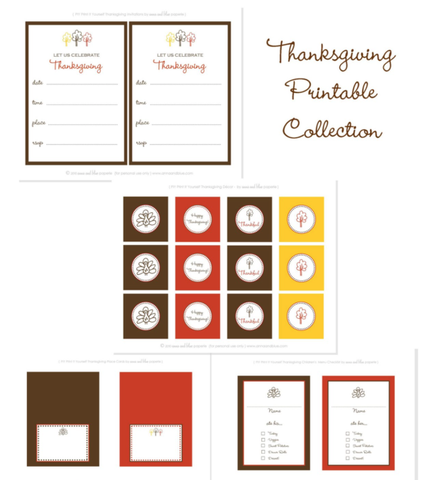 100 Free Thanksgiving Printables - Prudent Penny Pincher