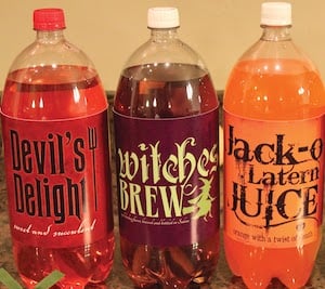halloween soda labels