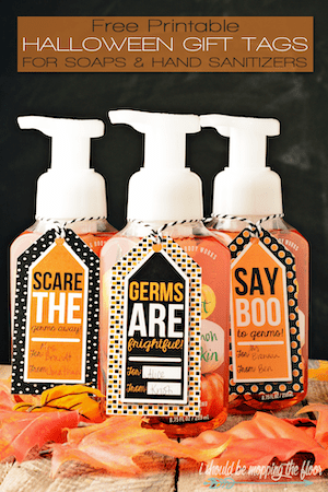 halloween hand sanitizer tags