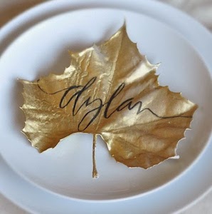 Maple Leaf Place Card DIY thanksgiving decoration