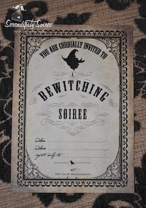 Vintage Witch Party Invitation 