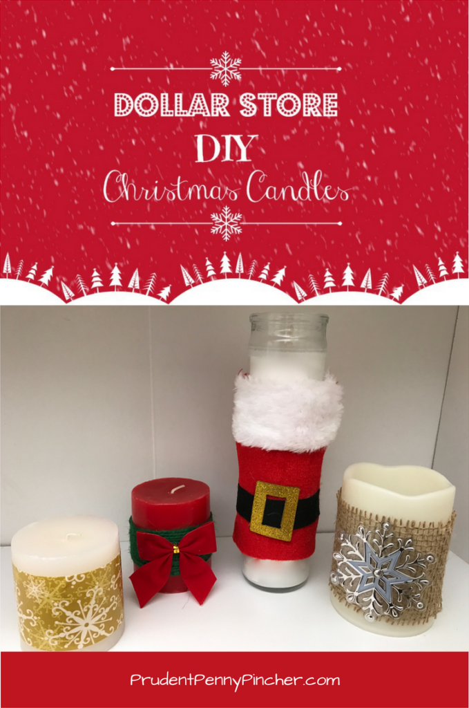 Dollar Store DIY Christmas Candles Prudent Penny Pincher