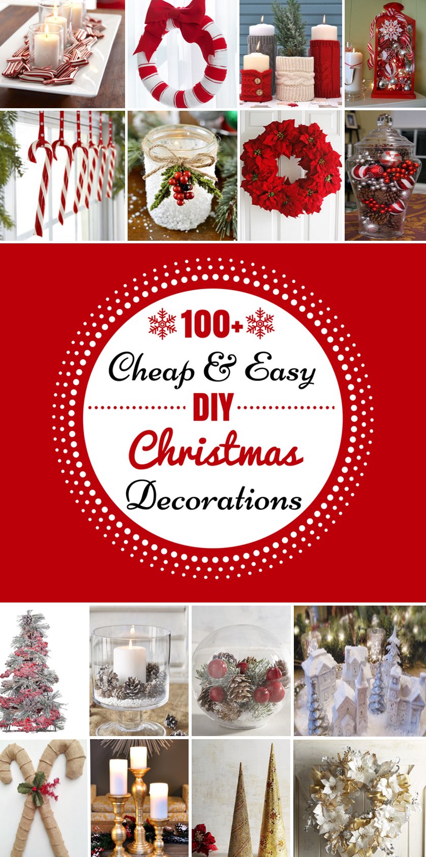 100 Cheap & Easy DIY Christmas Decorations - Prudent Penny Pincher