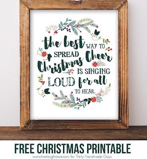 Christmas Cheer printable