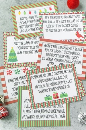 Christmas Scavenger Hunt printable