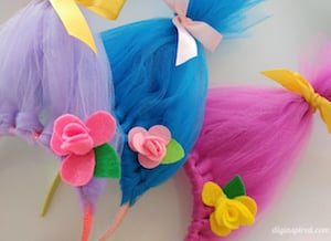 DIY Troll Hair Headbands