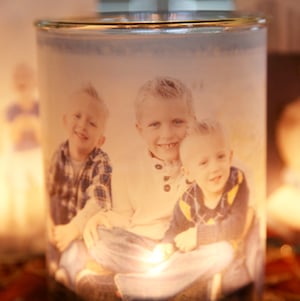 DIY Glowing Photo Luminaries christmas gift for mom