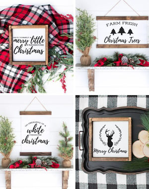 Farmhouse Christmas printable Signs