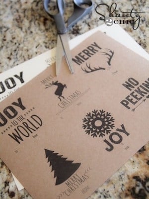 Free Holiday Tags for gifts