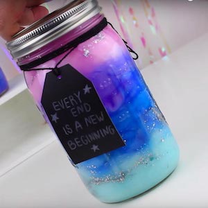 DIY Galaxy in a jar 