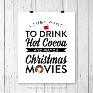 Hot Cocoa and Christmas Movies sign