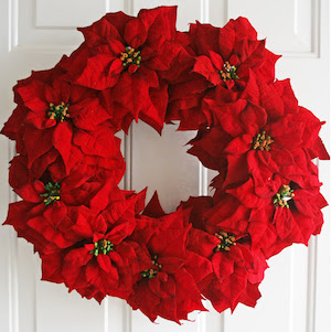 DIY Poinsettia Wreath