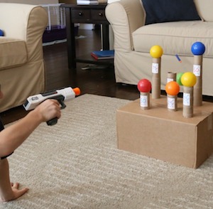 Knock the Balls Off Nerf Game