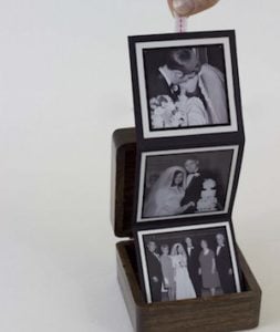 Monogrammed Pop Up Photo Box DIY Christmas gift