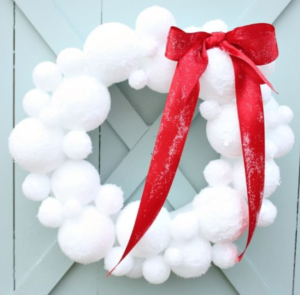 DIY Snowball Wreath