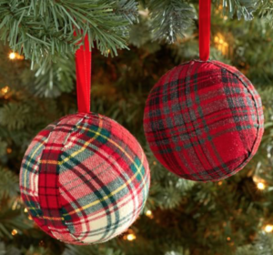 Plaid Christmas Ornaments