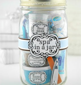 Spa Gift In A Jar DIY (with free printables) 