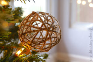 DIY Twine Ball Ornament 