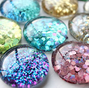 DIY Glitter Magnets 