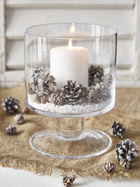 Snowy Candle Centerpiece