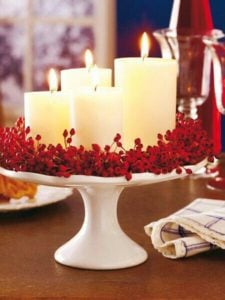 Christmas Cake Stand Candleholder