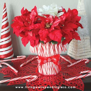 Candy Cane Centerpiece DIY Christmas Decoration