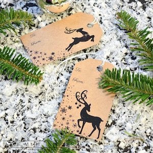 Reindeer Christmas Gift Tags