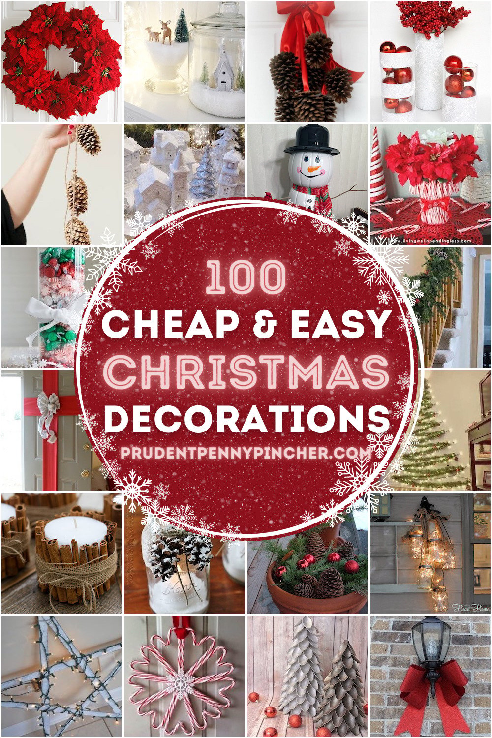 100 Cheap and Easy DIY Christmas Decorations - Prudent Penny Pincher