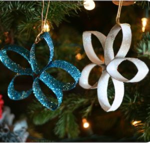 Paper Towel Star Christmas Ornaments